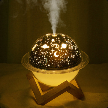 Projector Lamp Cool Mist Humidifier 250ml Portable Automatic Mist Sprayer with Color Changing LED Light