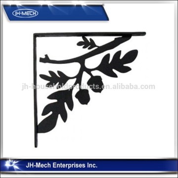 Oak Leaf Wrought Iron Wall Shelf Bracket