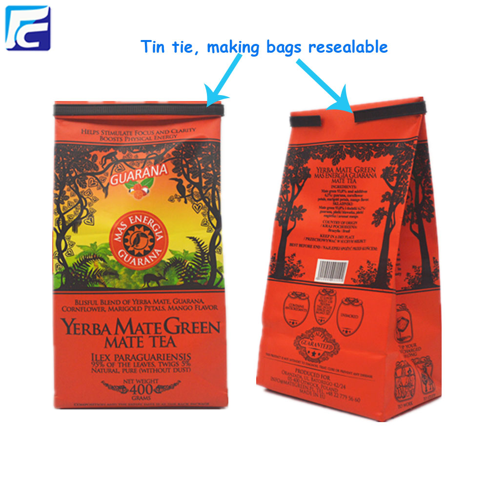 Colorful printed customzied side gusset coffee packaging bag