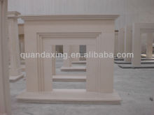Galala Beige Marble Fire Place Surround,Fireplace Mantle