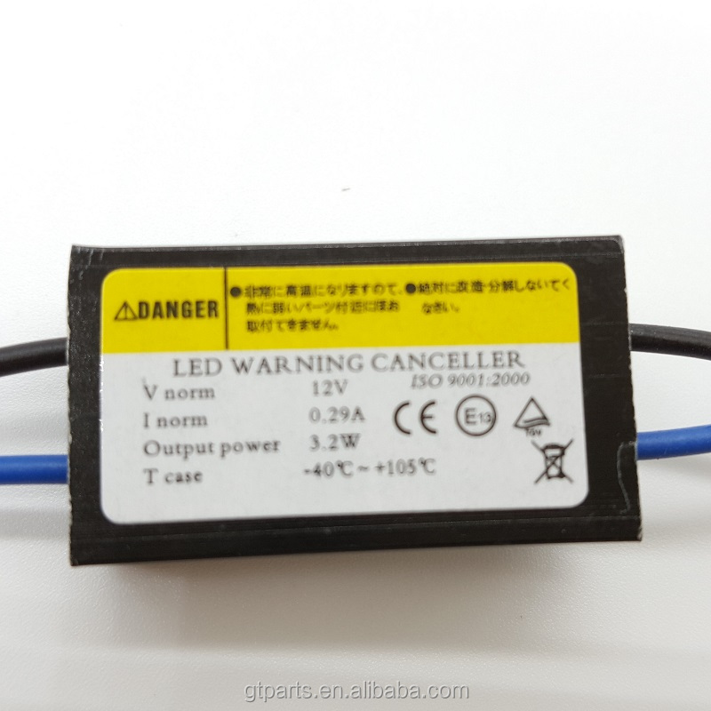T10 3.2W LED light Canbus Anti Flicker Decoder Warning Canceller Error Free Resister Adaptor Plug Wire Harness
