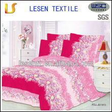 100% polyester brushed peach skin printed microfiber fabric