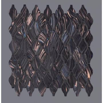 Black Theme Bar KTV Glass Mosaic Wall Tiles