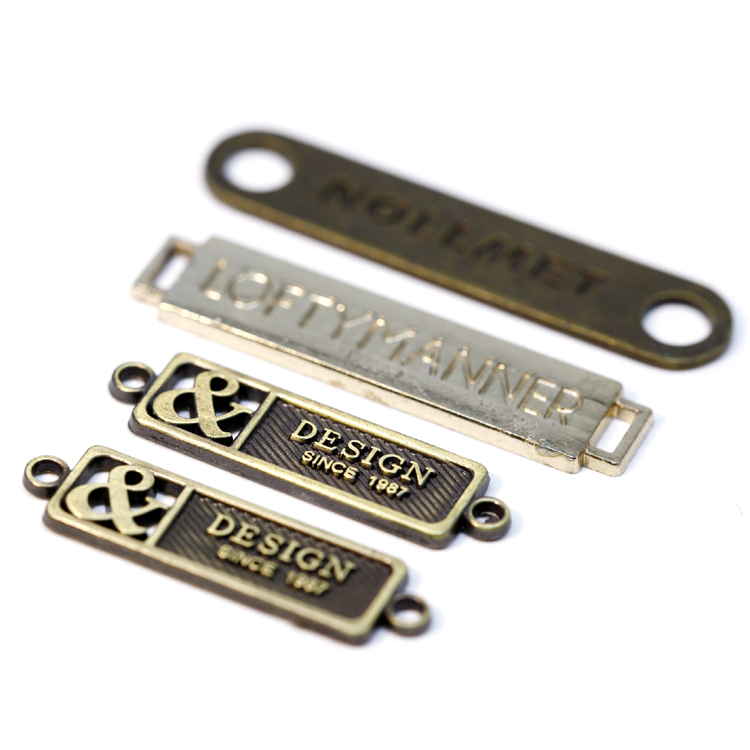 Metal Accessories Supplier Custom Private Brand Design Garment Label Hardware Accessory