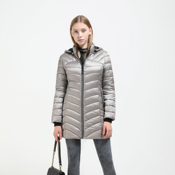 Slim fit style long sleeve women winter jacket