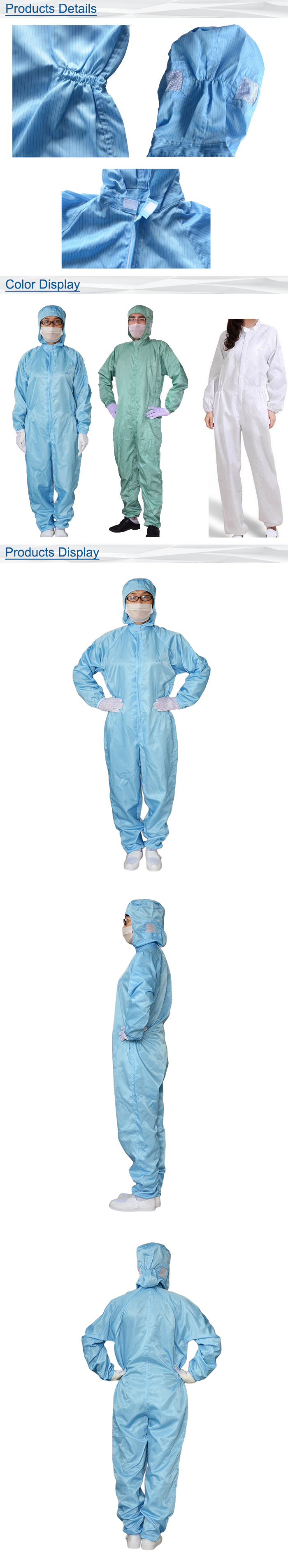 ESD Jumpsuits Coverall for Cleanroom