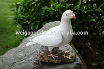 Polyresin dove figurine for garden decoration