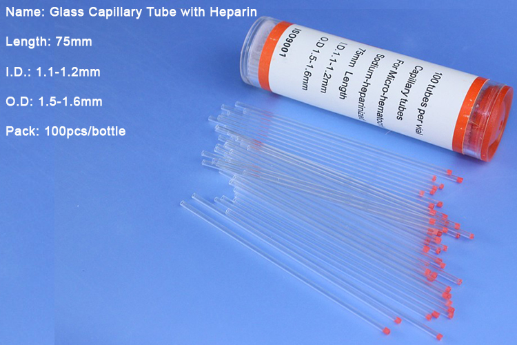 Blue  Red Micro Haematocrit Capillary Blood Tube