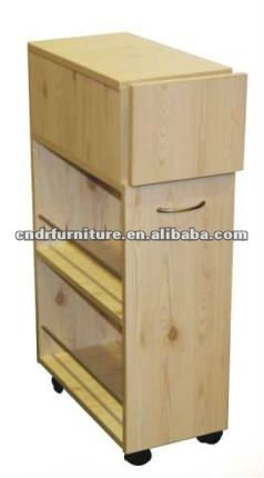 wood trolley with drawer