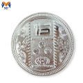 Botão de atacado Silver Plating Coin Pin Badge