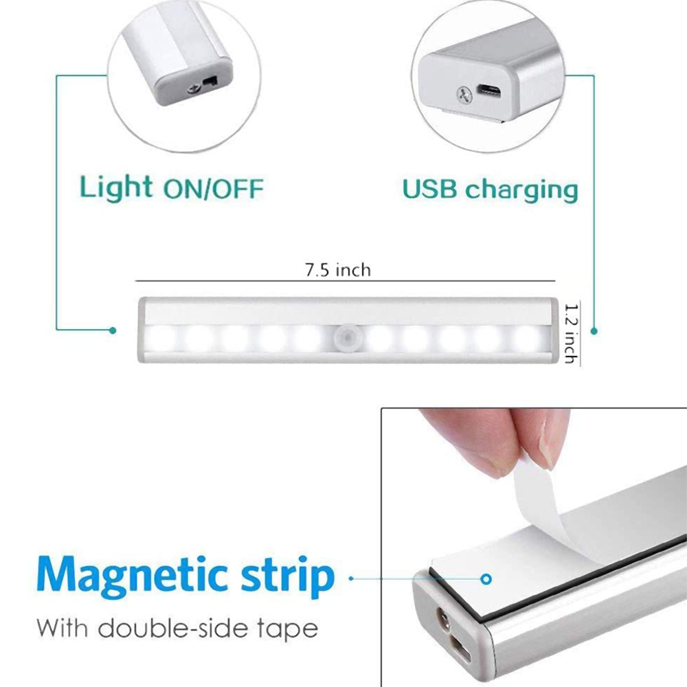 Easy-to-Install Motion Detecting Cabinet Light