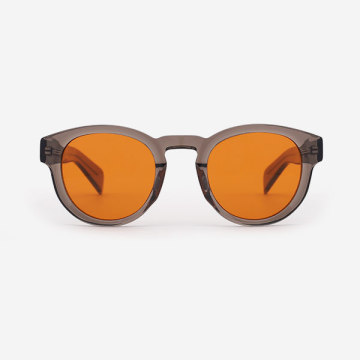 Round Key hole Acetate Unisex Sunglasses