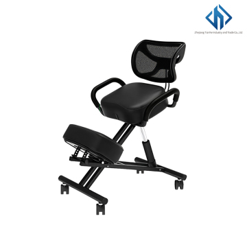 Ergonomic kneeling chair with footrest