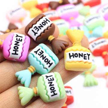 Kawaii doux miel lait bonbons résine Flatback Cabochons Miniature alimentaire bricolage Scrapbooking pendentifs embellissement en gros