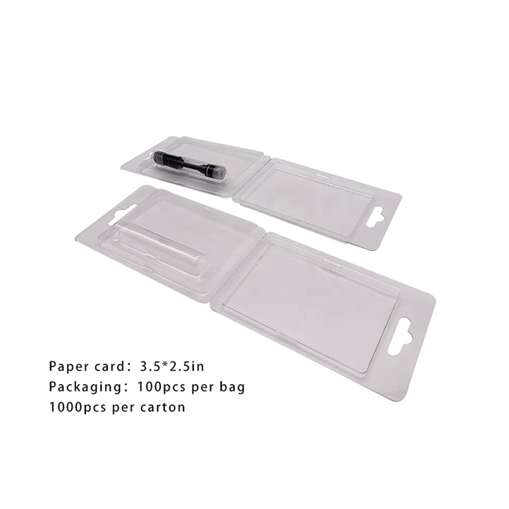 In Stock Clear PVC PET Plastic 1ml Vape Cartridge Blister Packaging Clamshell