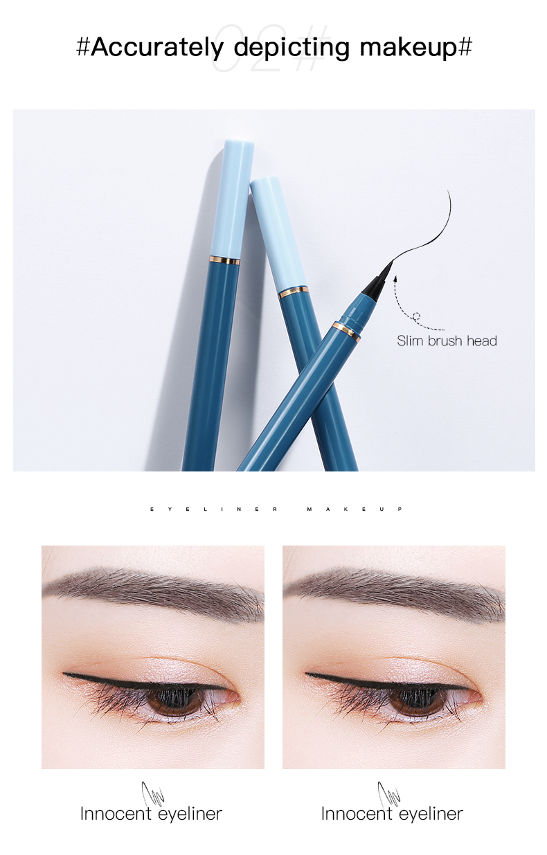 Private Label Liquid Eyeliner 2020 New Waterproof Natural And Smooth Color Black Eyeliner Pen