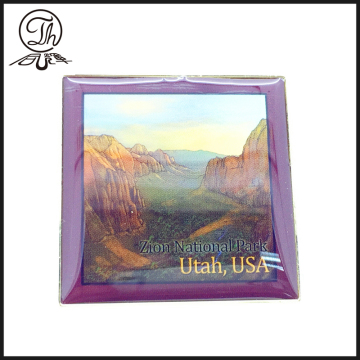 Zion National Park Square printed badge pin