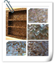 Browm mother of pearl mosaic tile shell mosaic wall tile wall panel