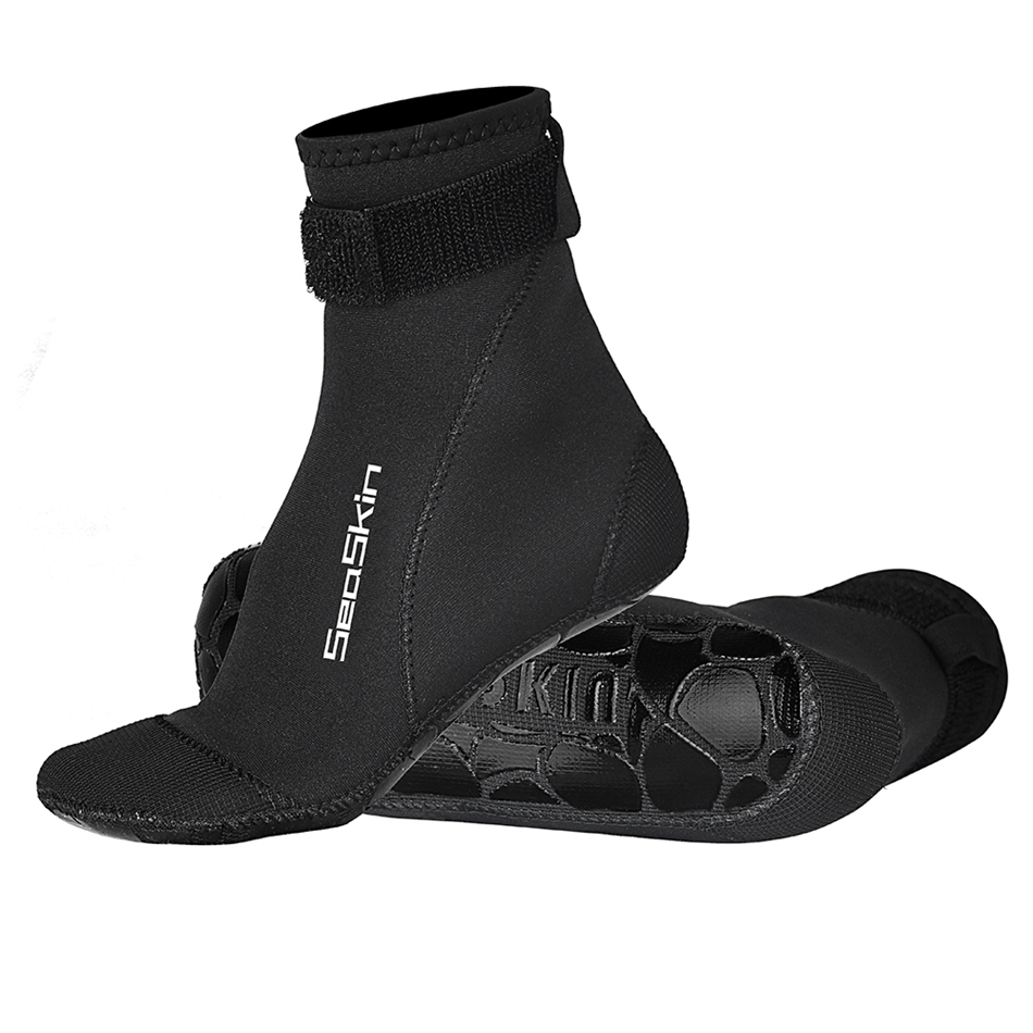 Seaskin Adult Black Neoprene Sockeling