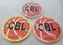 Basketball League Zinc Alloy / Pewter / Iron Enamel Medal w