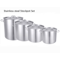 Stainless Steel Stockpot مع أغطية مجموعة من 3