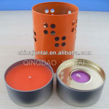 decorative tin bucket candle set