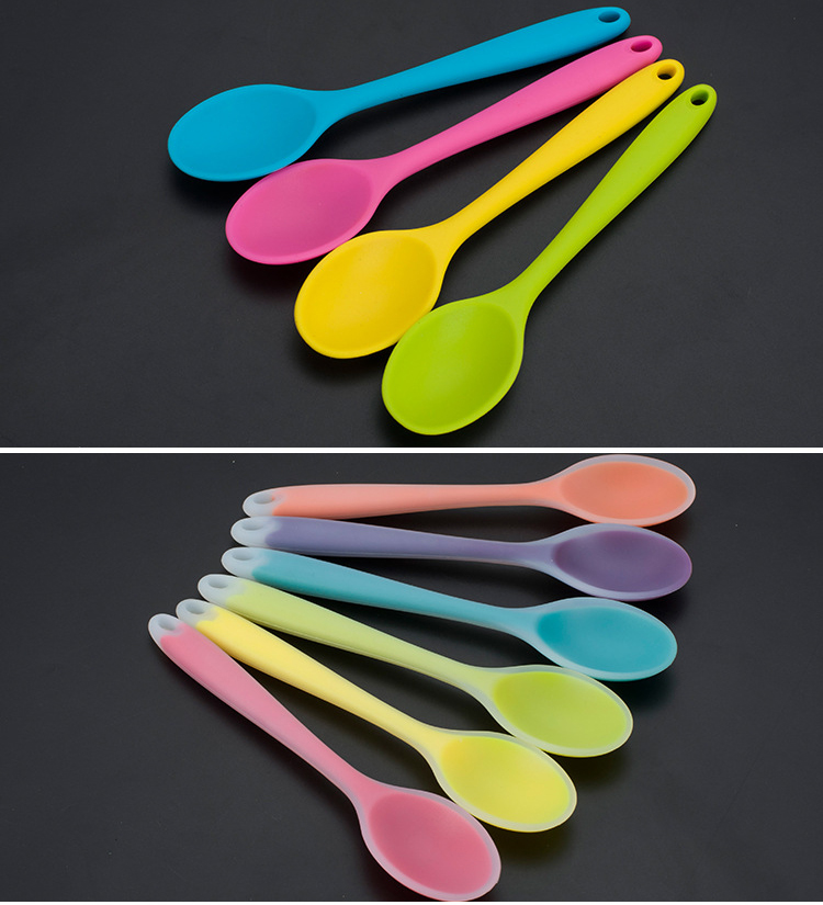 Heat Resistant Food Mixing Serving Kitchen Silicone Spoon