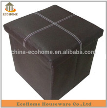 faux leather storage ottoman for shoes