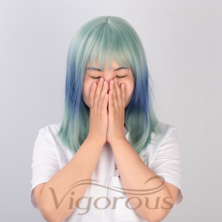 Wholesale With Bang Good Quality Cheap Cosplay Heat Resistant Long Sensationnel Straight Premium Ombre Synthetic Wig
