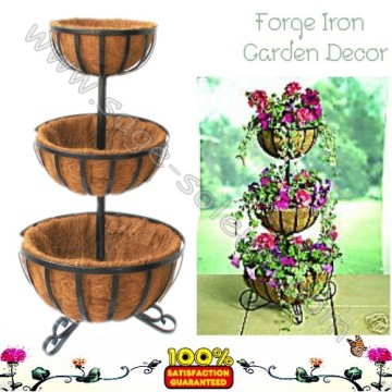 3 Tier Antique Wire Hanging Baskets