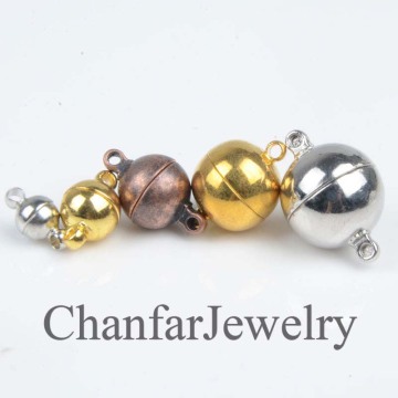 Cheaper sale Multicolor round strong magnetic clasp Nickel free /Lead free