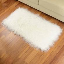 2' X 4' Real Genuine curly raw bleached white sheepskin blanket Tibetan Mongolian lamb fur rug plate