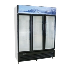 Double Tempered Coating Glass Door Drink Freezers & Refrigerators
