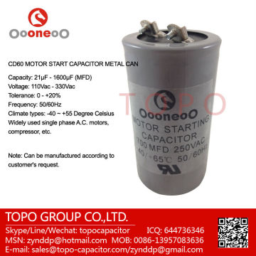 cd60 250v motor starting capacitors