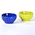 Color Emboss Stripe Modern Porcelain Ceramic Soup Bowl