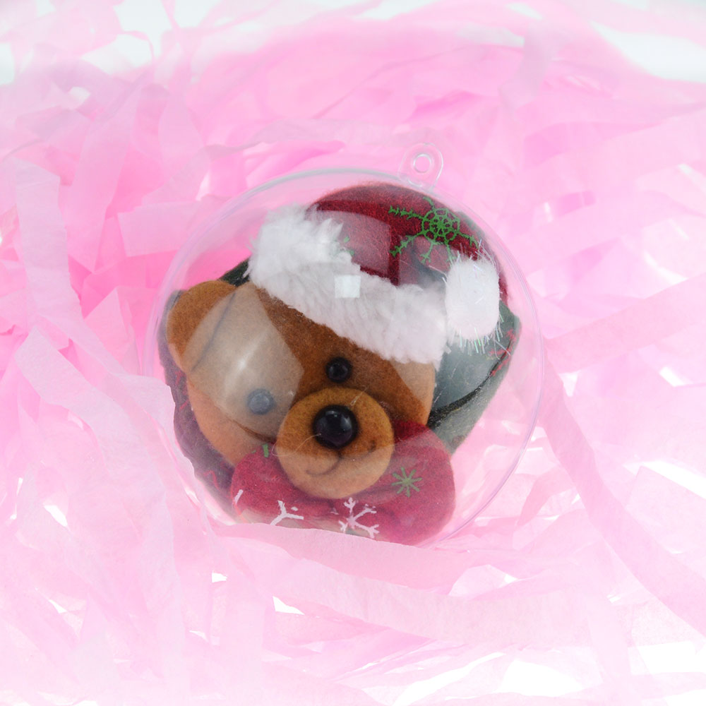 1pcs 2-20cm Open Plastic Clear Bauble Ornament Gift Present Box Decoration Christmas Tress Decorations Ball Transparent