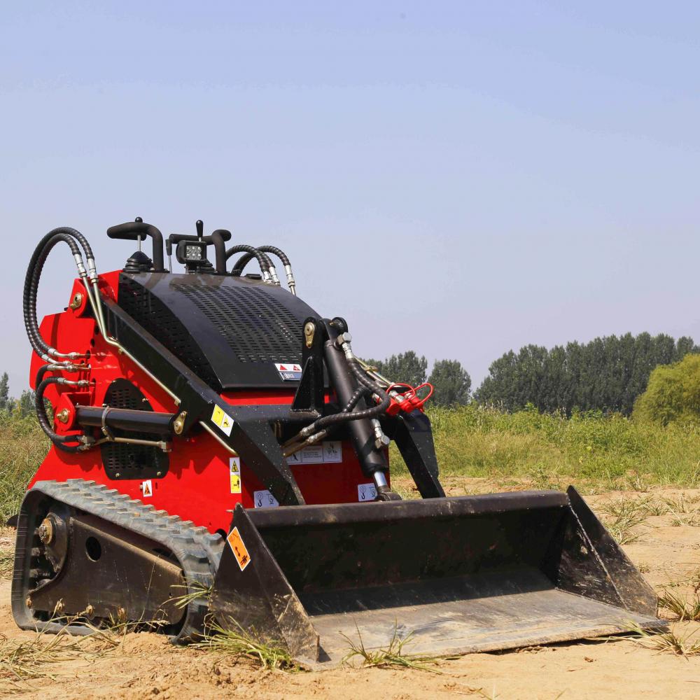 Kendaraan rekayasa crawler skid steer loader kecil