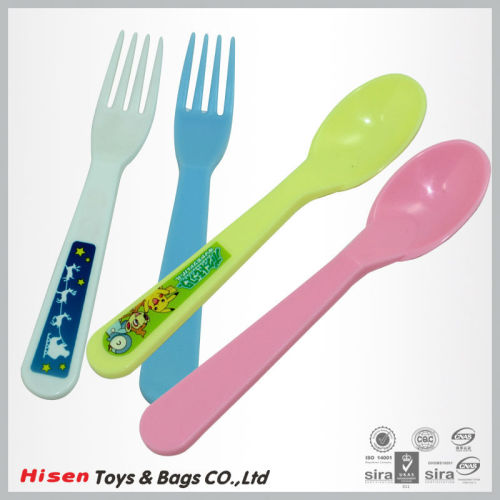 promotion plastic baby spoon and fork