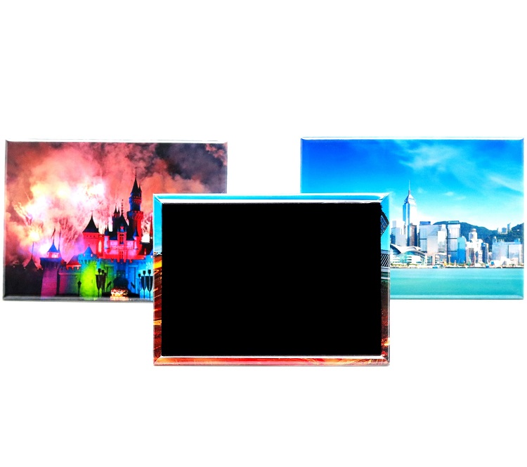 Factory wholesale rectangle 65*90mm magnets for fridge souvenir,resin fridge magnet