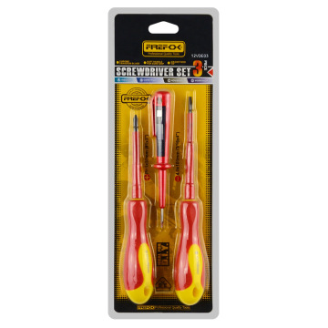 Multifunctional Electrical Insulated Screwdriver Set - 3 Piece Manual Screwdriver Kit