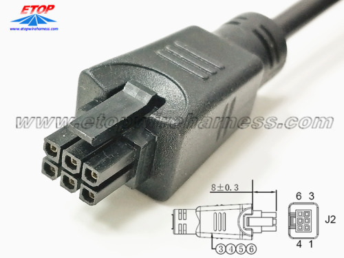 overmolded micro-fit 3.0 6pin kết nối