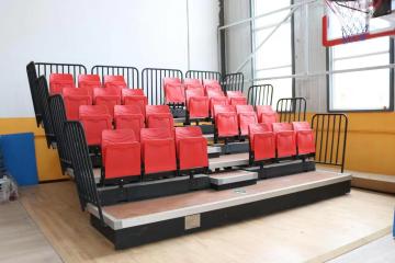 Back mounted stadium bleacher seat