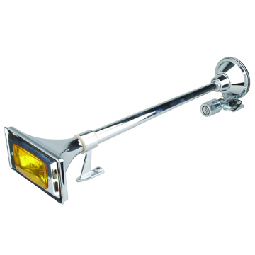 Loud 145dB Train Air Horn with Chrome Plating, Weather Protection, and Lights for 12V Systems