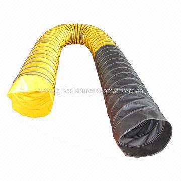 Combined Heat-resistant Flexible Air Duct Hose with Straight Sleeve End, Fiberglass and PVC-coated