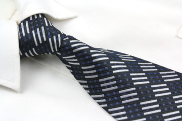 100% Woven Polyester Square and Dots Design Tie