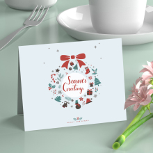 Luxury Custom Fold Handwritten Greetings Christmas Card Set