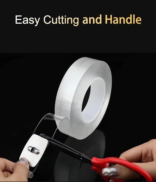 Reusable Nano Adhesive Tape,Transparent Double-Sided Adhesive Multi-Functional Tape