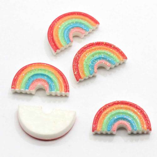 Großhandel Harz Kawaii bunte Wolke Flatback Charms bunte Wolke künstliches Handwerk Schleimfüller Diy Ornament