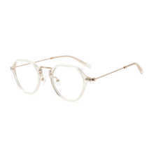 OEM Frame Multiply Shapes Acetate Material Clear Metal Temple Optical
