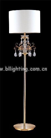 white fabric lamp shade crystal chandelier floor lamp with hanging crystal